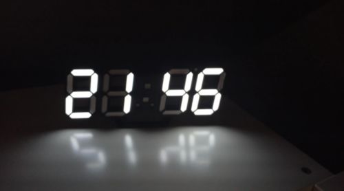 3D Led Wall Clock Modern Design Digital Table Clock Alarm Nightlight For Home Living Room Decoration photo review