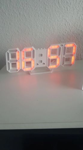 3D Led Wall Clock Modern Design Digital Table Clock Alarm Nightlight For Home Living Room Decoration photo review