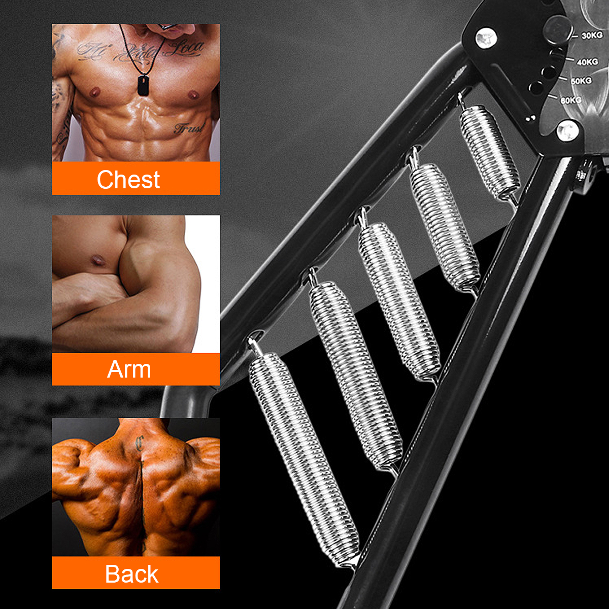 Premium Adjustable Chest Exerciser Resistance Workout Tool