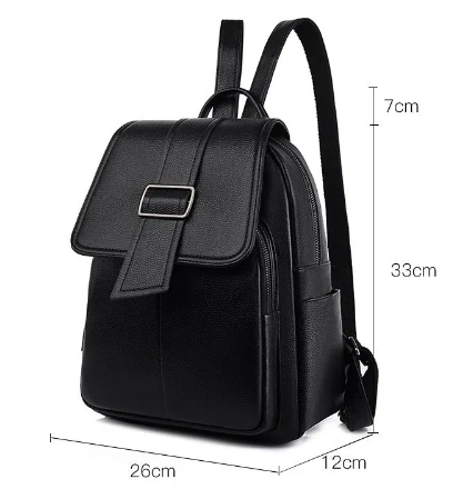 Fashion Soft Leather Casual Backpack