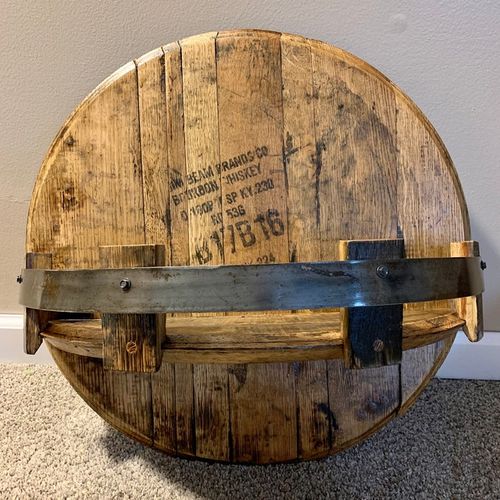 Bourbon Whiskey Barrel Shelf photo review