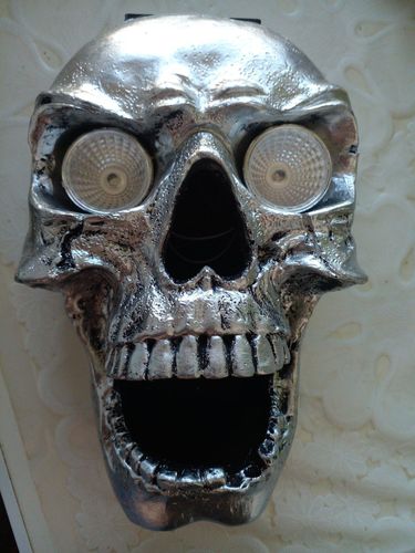 Fashion Halloween LED Motorcycle Resin Skull Headlight photo review