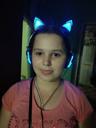 Glowing Cat Ear Headphones photo review