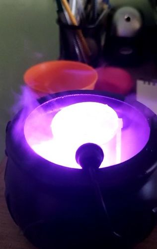 Halloween Witch Pot Smoke Machine Mist Maker photo review