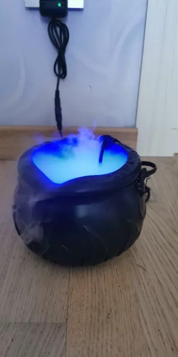 Halloween Witch Pot Smoke Machine Mist Maker photo review