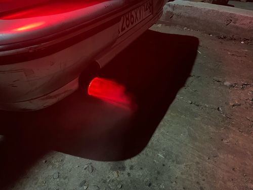 Led Light Stainles Steel Muffler Tip Modification Luminous Tube Inlet Carbon Fiber Exhaust photo review