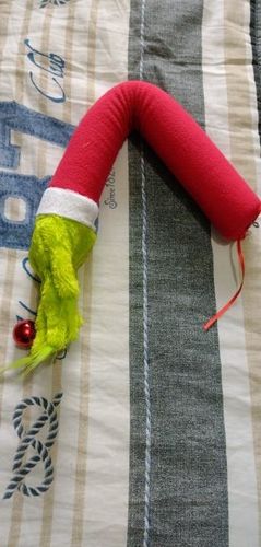 New Year Christmas Tree Decorations Furry Lovely Green Grinch Elf Arm Ornament photo review
