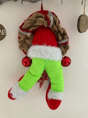 New Year Christmas Tree Decorations Furry Lovely Green Grinch Elf Arm Ornament photo review