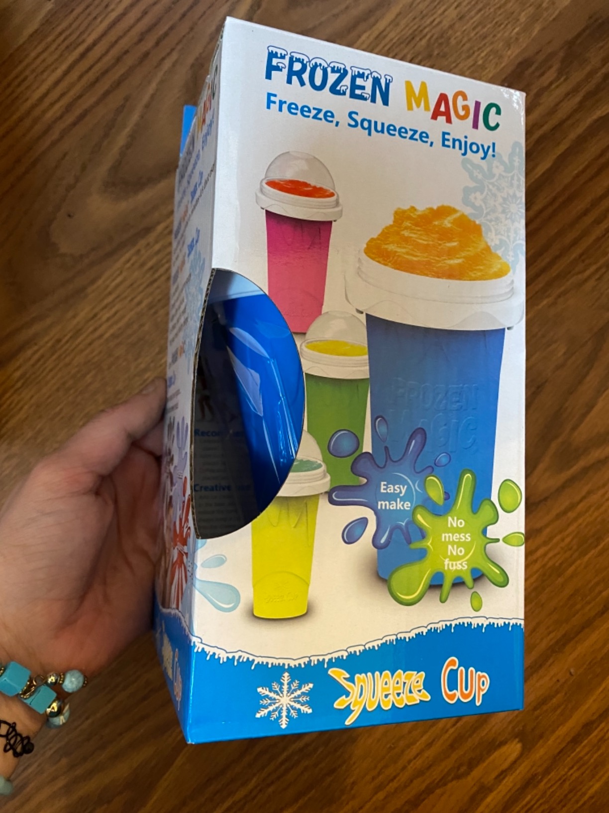 Quick Frozen Slushy Cup Smoothie Cup Ice Cream Maker Kitchen Durable Squeeze Quick Cooling Cup photo review